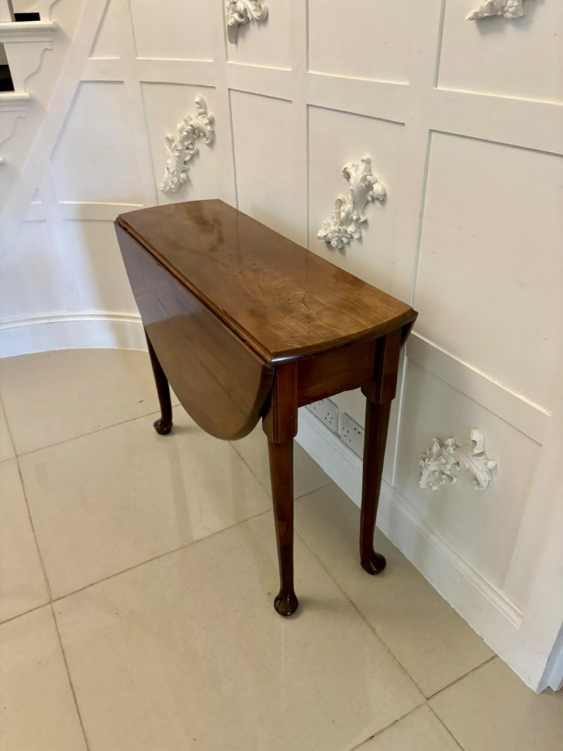 Antique George III Quality Mahogany Drop Leaf Table - Image 3